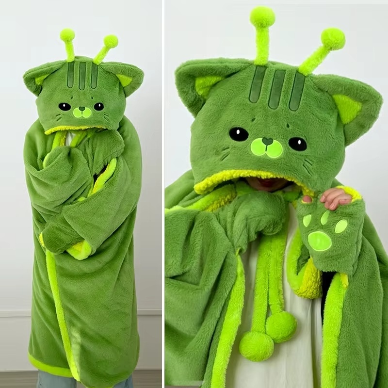 Fire Blanket Kitchen - Manta con Capucha de Gato Alienígena