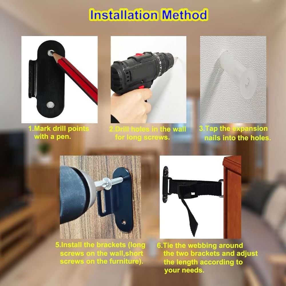 Anclajes para Muebles a Prueba - Earthquake Anchor Strap reseña y precio