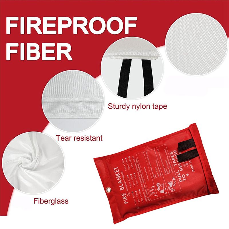 B48B-8PCS Manta ignífuga de em - Fire Blanket Kitchen reseña y precio